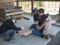 Students compete in the Lumber and Log Scaling category