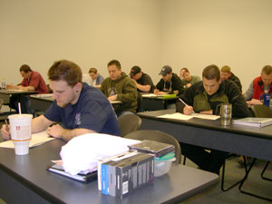 Diverse class undergoes state-inspection training.