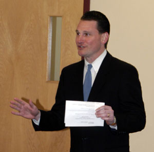 State Rep. Steven W. Cappelli offers remarks at Friday's 'Big Idea' business plan ceremony.