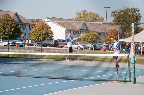 A Homecoming tennis match against Penn State Brandywine.