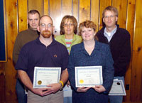 Academic Theme Housing honorees, from left, are Fletcher W. Farr, Carl L. Shaner, Denise S. Leete, Patricia M. Scheib and John J. Messer