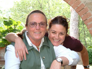 Tuscan chefs Giulietta Giovannoni, left, and Stefania Balducci