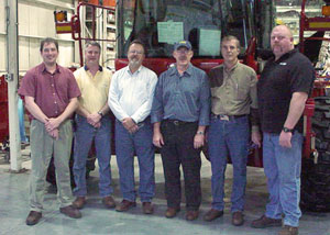 From left%3A welding alumnus Ken Ellis and faculty Michael J. Nau, Robert M. Vaughn, James W. Fox, David C. Dietrick and David R. Cotner.