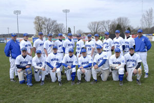 The Wildcat baseball team gathers for a recent group photo at Bowman Field.