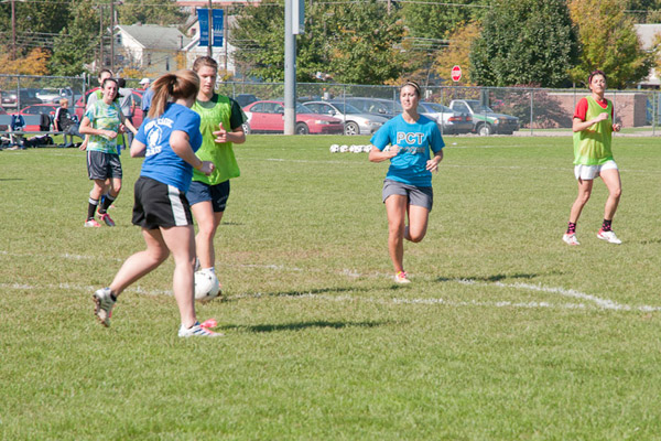 Their game postponed, members of the Lady Wildcat soccer team nonetheless claim their moment in the sun.