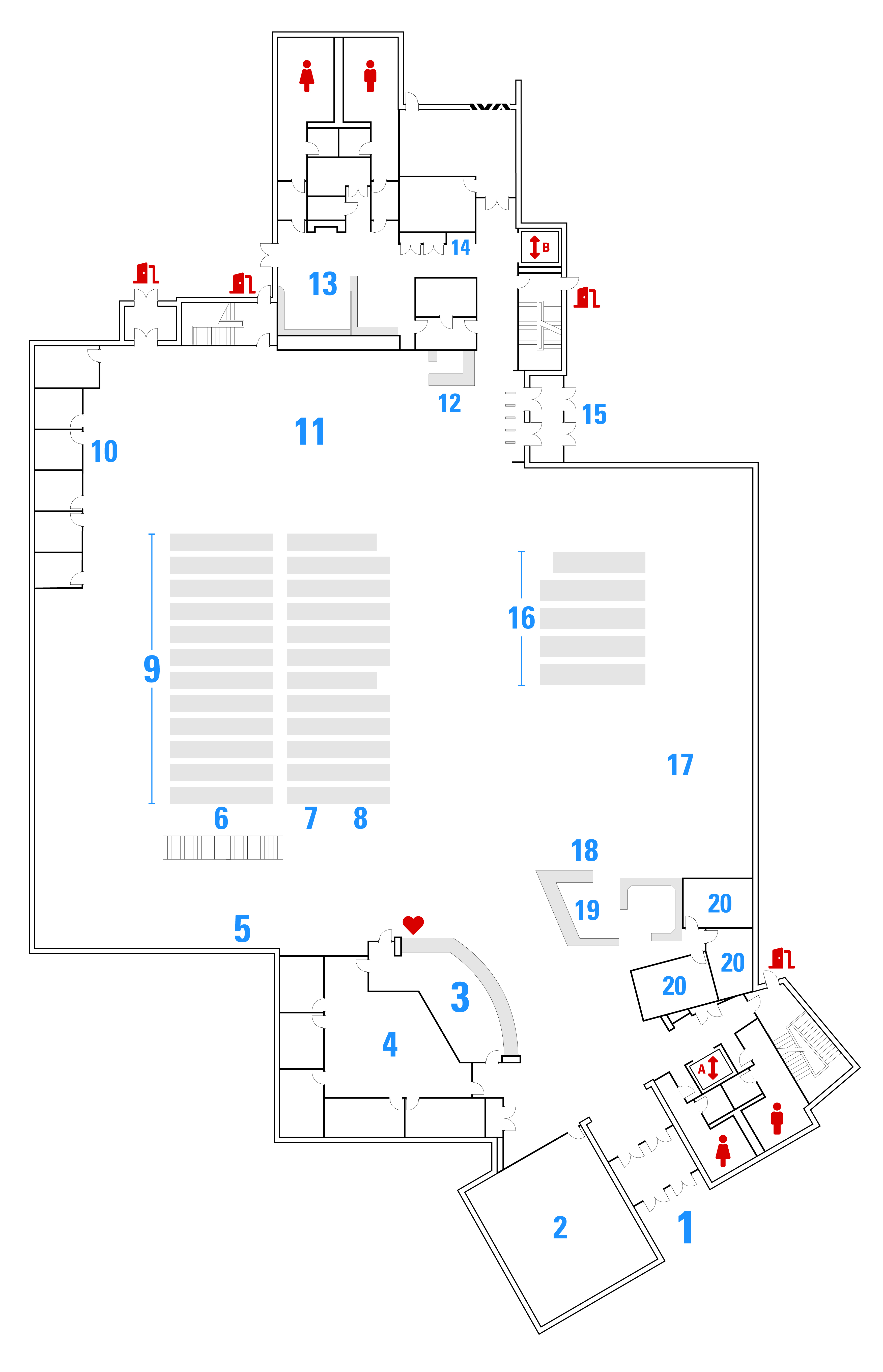 Madigan Library - 1st Floor Map