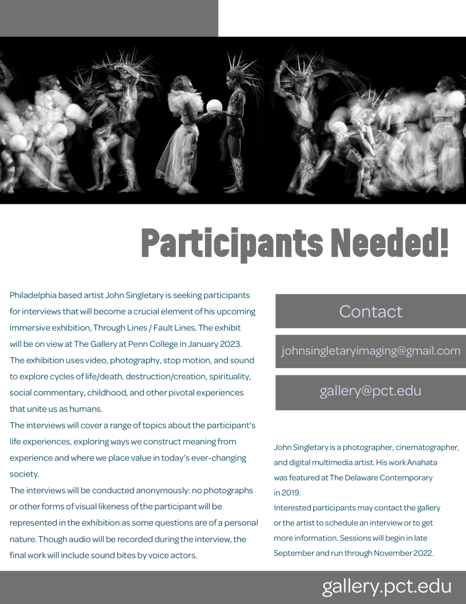 Call for participants to be interviewed by artist John Singletary for his upcoming exhibition. 