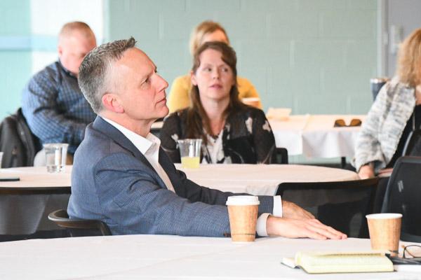 The president lends an ever-listening ear.