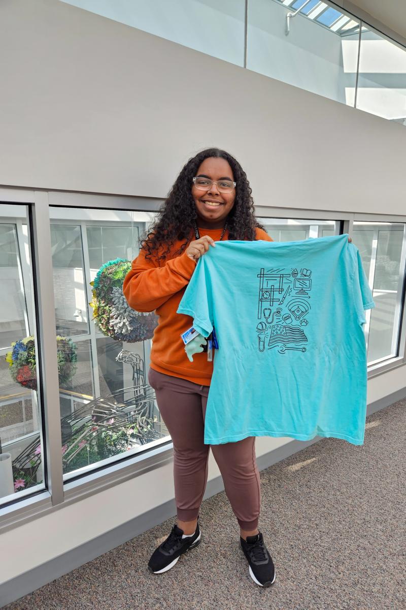 The first winner of a T-shirt, Kayla M. Figuereo used #penncollegeproud when posting a photo from the Awesome Women Exemplar event. The robotics & automation student is a Presidential Student Ambassador.