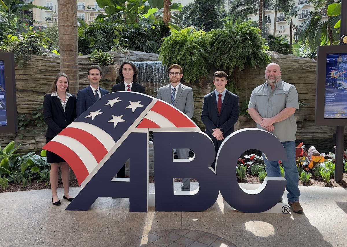 Students at Pennsylvania College of Technology placed fourth among 21 teams in a competition held in conjunction with the Associated Builders and Contractors convention in Kissimmee, Fla.