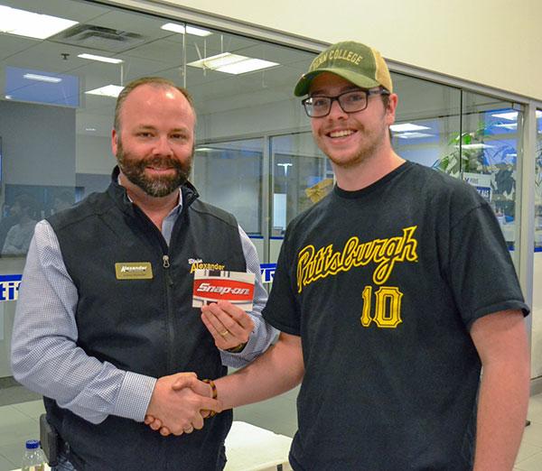 The other top prize went to Sean P. Lemay, an automotive technology management: automotive technology concentration student from Butler. The dealerships also gave away five $100 Snap-On gift cards.