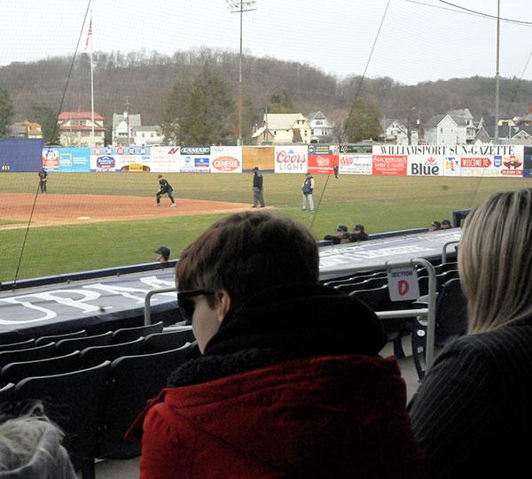 ... as the guests watch the Penn College Wildcats in action at Historic Bowman Field.