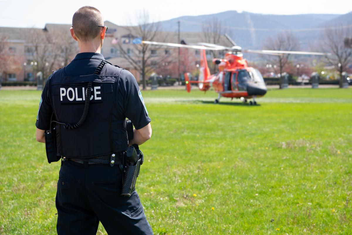 The Penn College Police department provides logistical support throughout the day. 