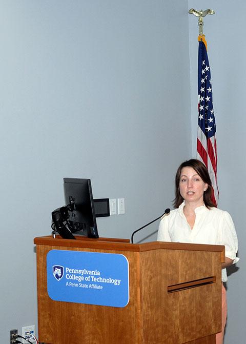 Keynoter Gwen Ross discusses the linkage between higher education and the workforce, which allows employees to earn family-sustaining wages while helping Pennsylvania businesses find the talent they need to be successful.