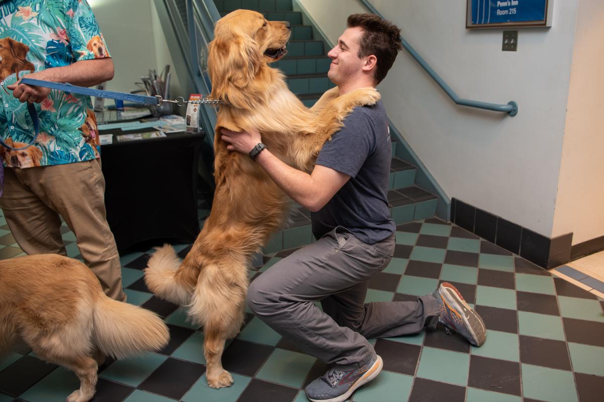 Indy makes a memorable bond with Jake G. Young, an applied technology studies student (and 2021 graduate in metal fabrication technology). 
