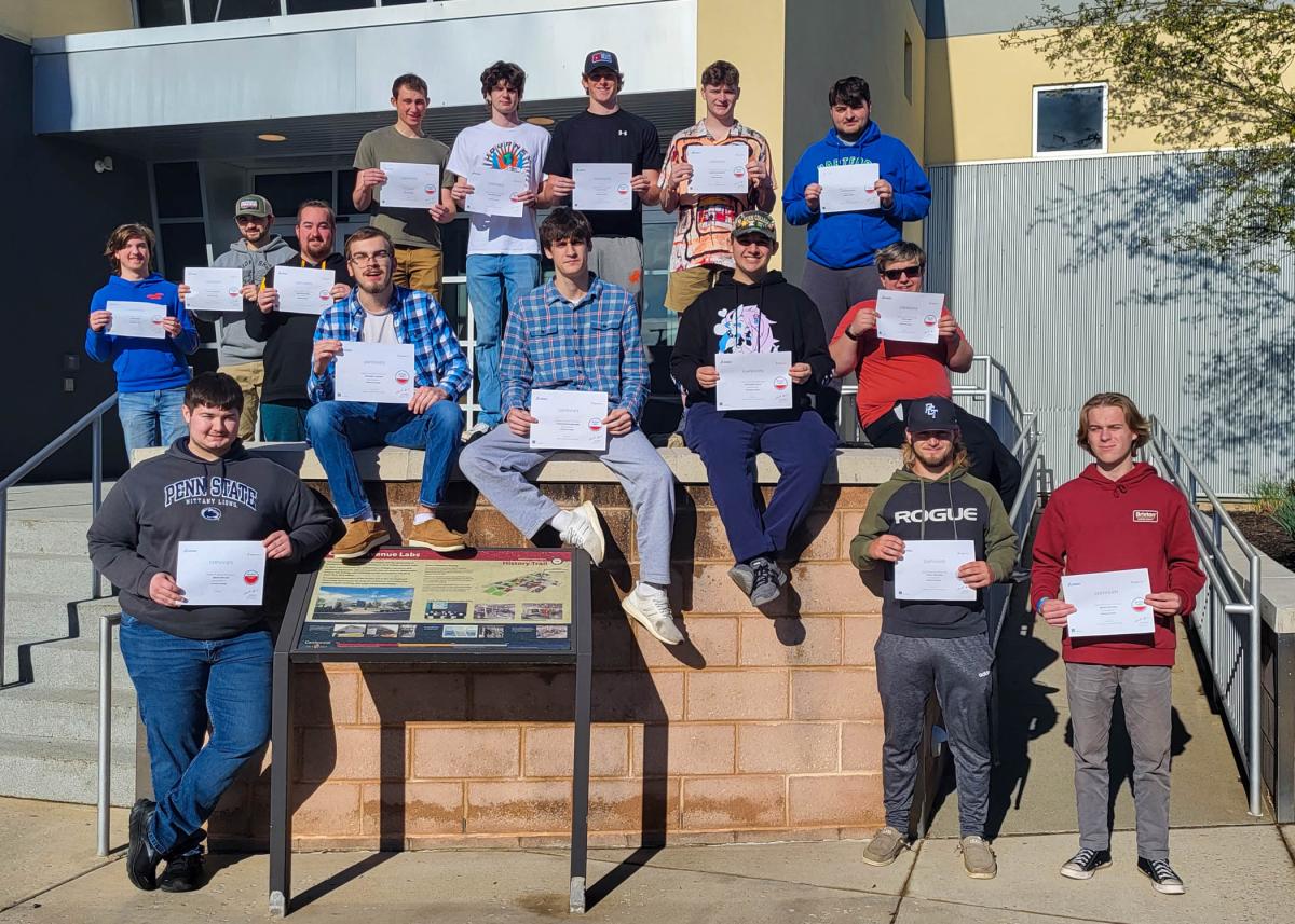 Nearly 50 students at Pennsylvania College of Technology earned industry certifications for SolidWorks, a prominent computer-aided design and engineering software program used in manufacturing industries.