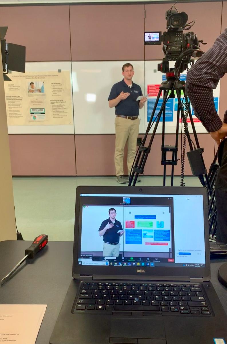 Root presents his research on interventions for patients with chronic obstructive pulmonary disease.