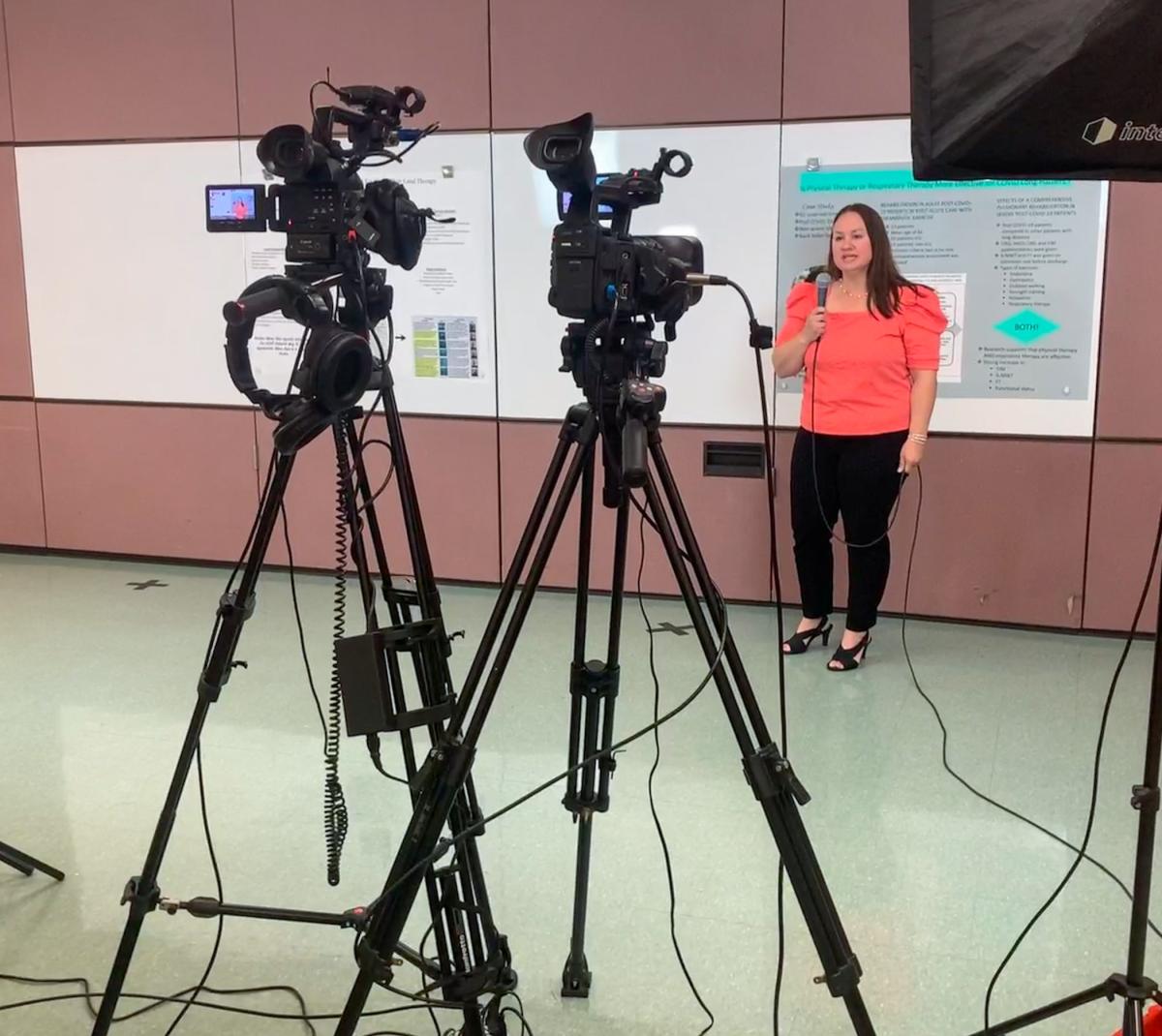 Breon, who taught the Rehabilitation course, describes the poster assignment and how research topics were chosen.