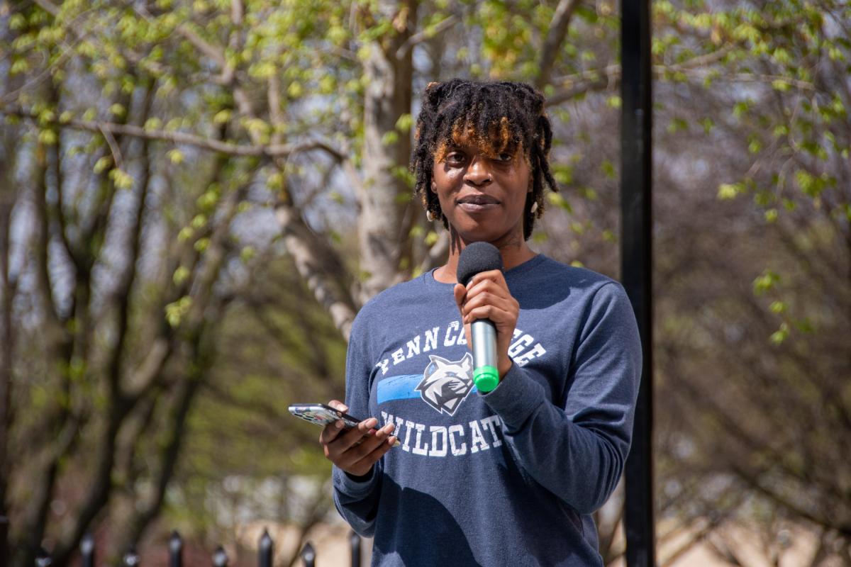 Automotive technology student Theresa Love, of Williamsport, shares an original poem titled “Dear Black Man.”