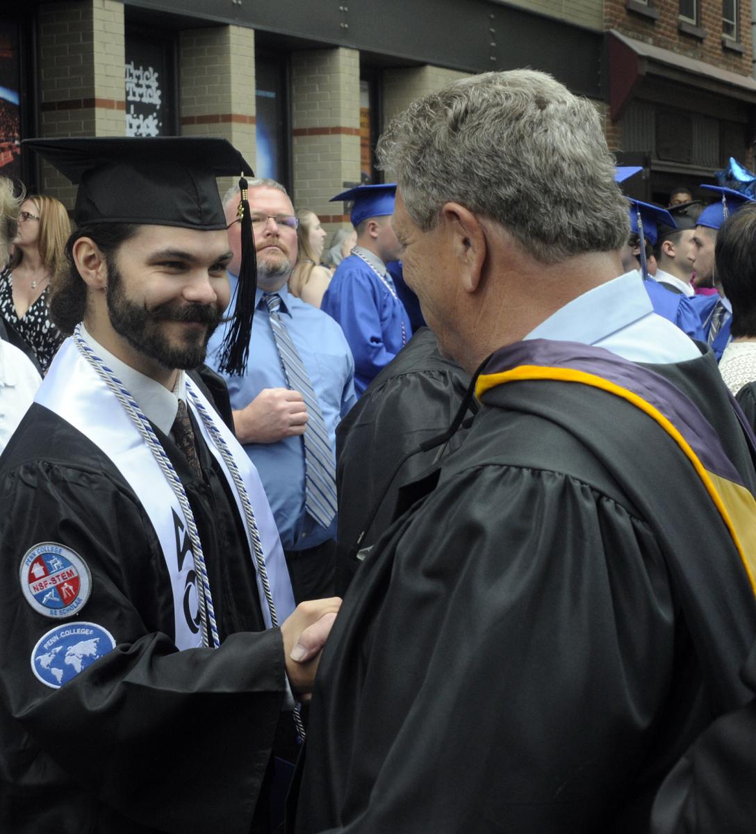 Retiring after a near-34-year career, Marc E. Bridgens – associate professor of HVAC technology – was surrounded by students Saturday afternoon. Among them was Carter J. Simcox, who graduated in building science & sustainable design: architectural technology concentration ... 