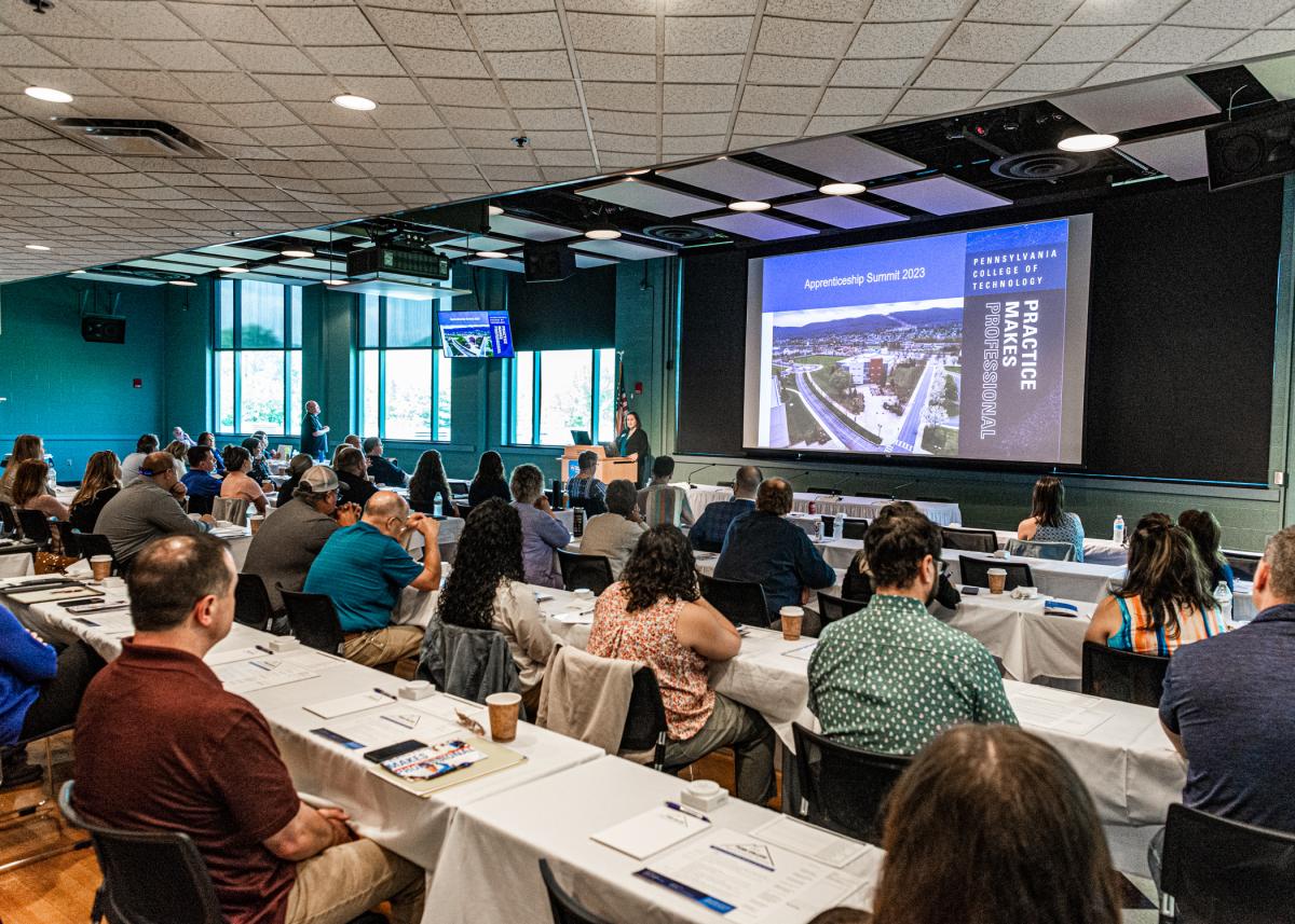 In midmorning remarks about "The Global Sansdemic and How Apprenticeship Can Help," the college's executive director for workforce development talks about apprenticeship programs as an answer to the international shortage of skilled labor. "You have to figure out your best strategy and partner with people who can help you," Beth M. Bittenbender told employers. "Everyone will need to up their game, and those who don't will not succeed." 