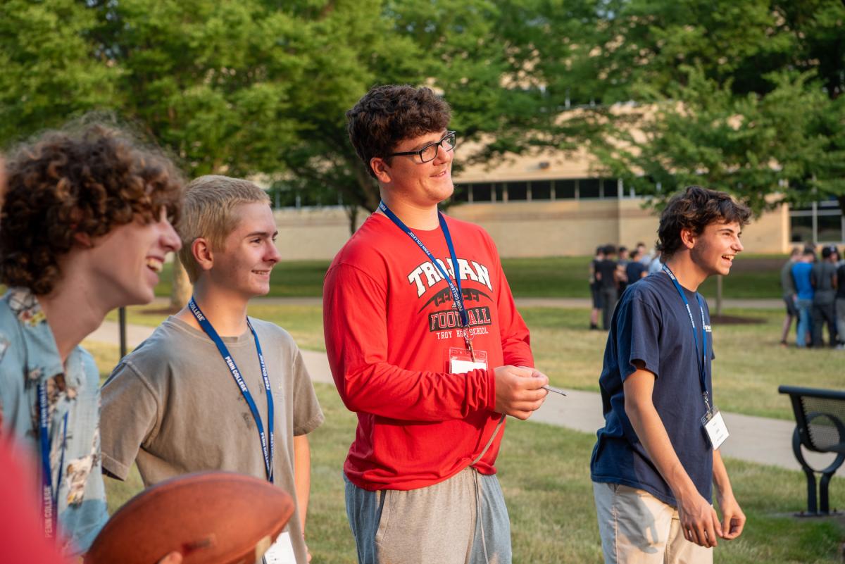 Aviation campers enjoy the evening’s engagement ...  