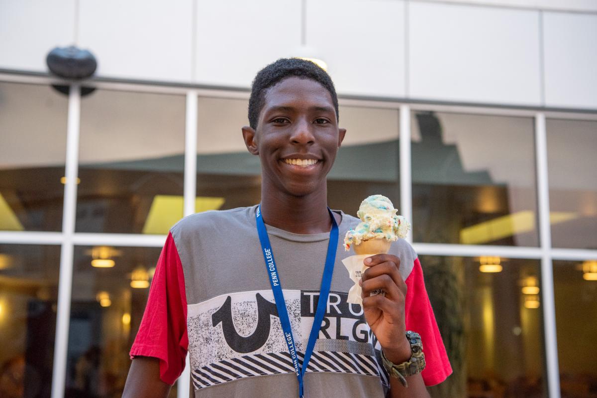 Pausing only for a moment to satisfy the camera