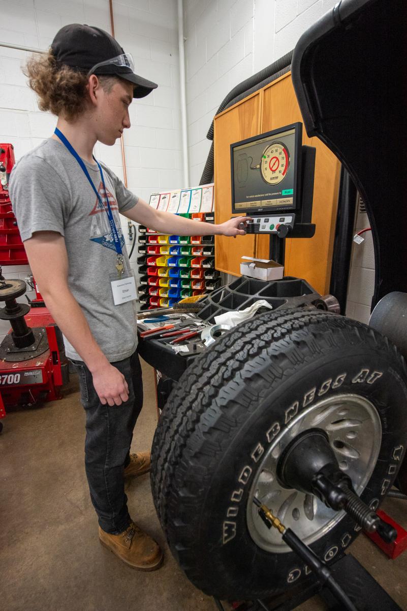 The “inflation station” is just one piece of equipment automotive campers explore.