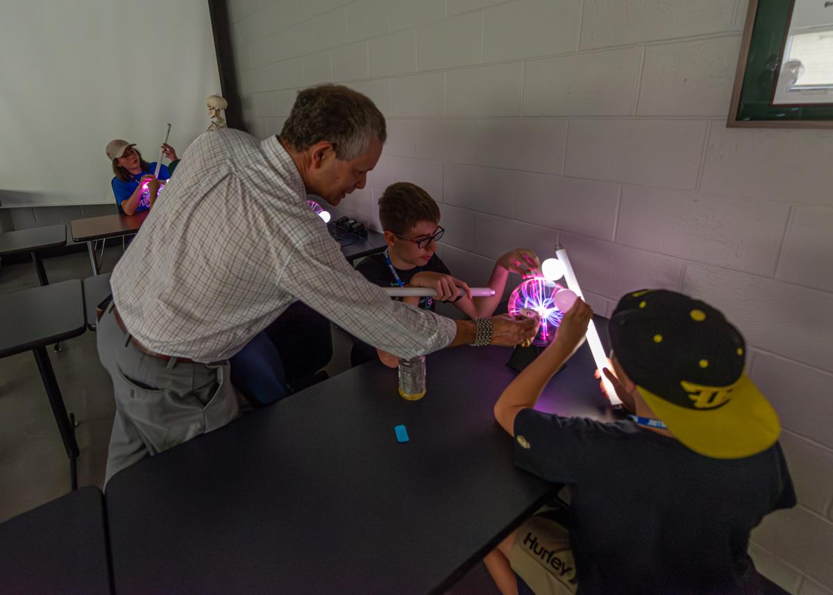 Anyone who asks, "What's so fun about science?" never met Joseph E. LeBlanc, assistant professor of physics!