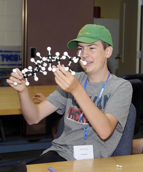 ... that was ultimately joined with other students' creations to help teach the chemistry behind polymers.