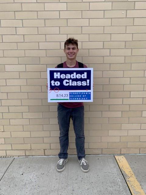 Bright and early on Monday morning, sophomore Logan R. Ogden, of Montoursville, heads to his Masonry Principles class. A member of the Wildcat men's soccer team, he is enrolled in residential construction technology & management.