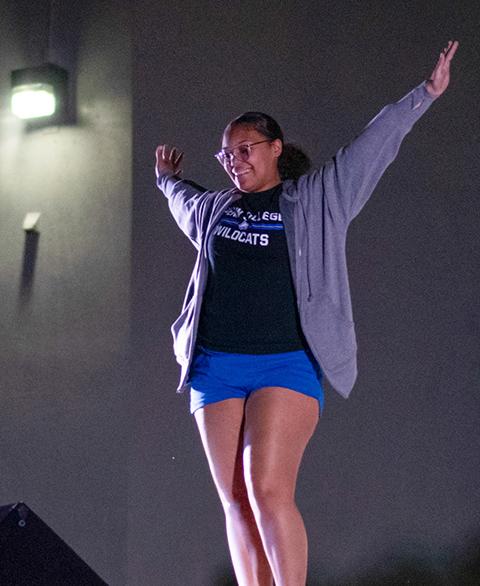 A willing Wildcat subjects herself to the unpredictable power of suggestion.