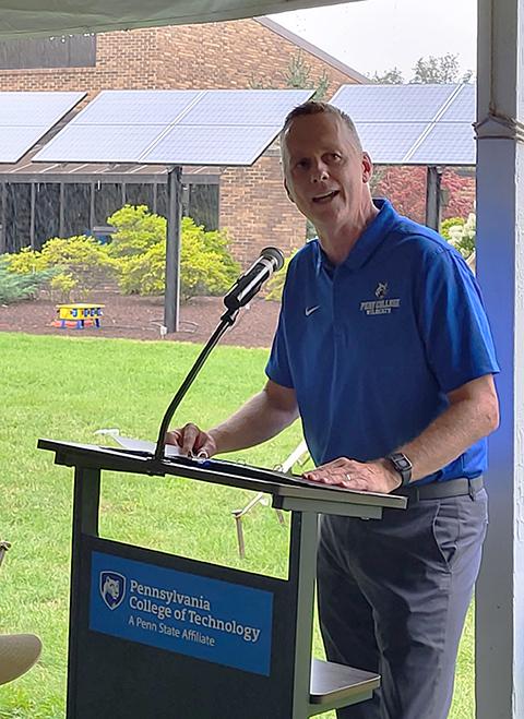 As "liquid sunshine" falls beyond the tent, Reed congratulates the 20 teams "that will live the Little League World Series dream," adding their names to the 10,519 players from across the event's 75 years. Reed then introduced Sandberg, characterizing him as "one of the greatest second basemen in Major League Baseball history."