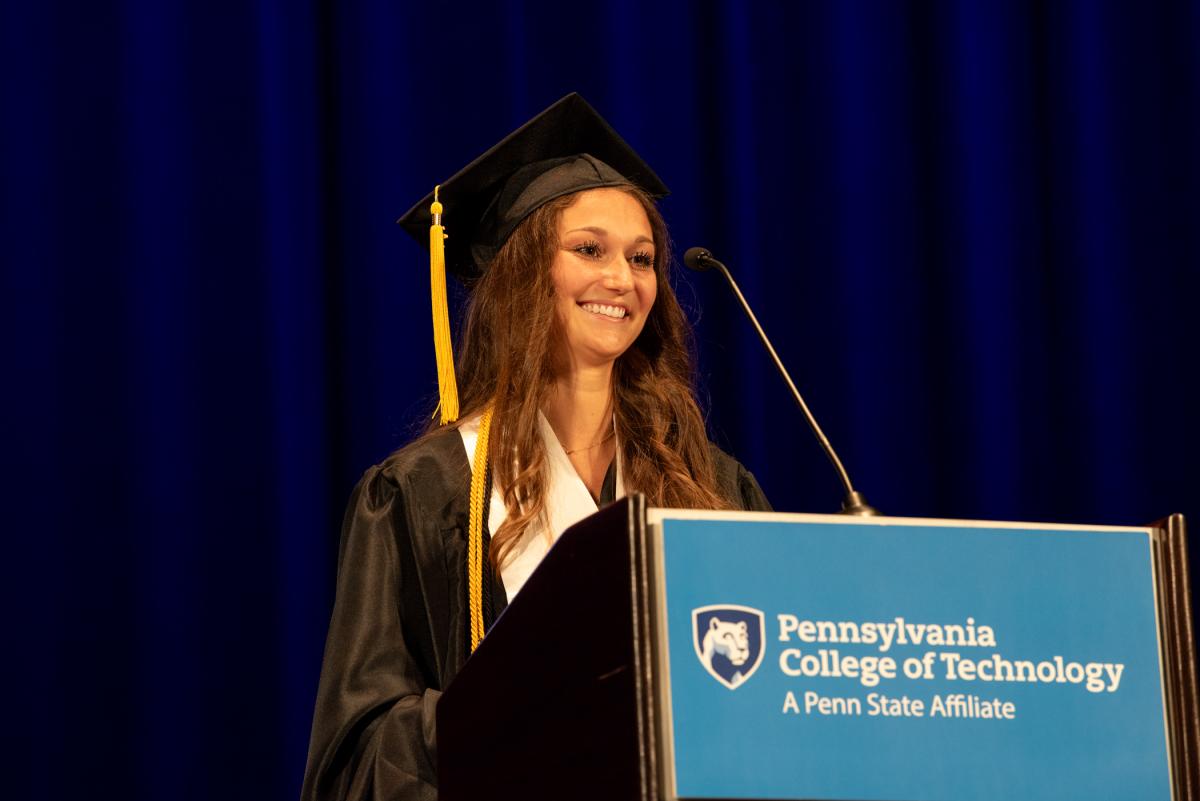 The class representative radiantly punctuates her speech with the point of it all: "That we find happiness and success as we step out into this world and achieve new and great things. That we do so with humility and humbleness amidst this newness we will be experiencing. That we remember where we come from, and recognize all who have helped us along the way. That we never stop learning, both in our respective careers and in life. And that we never stop smiling."
