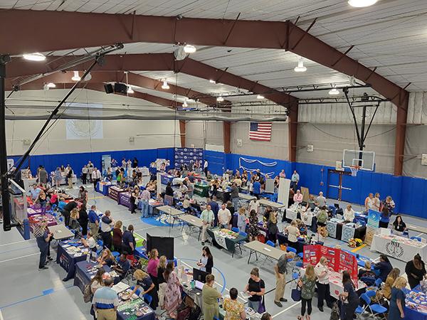 The Field House is filled with tables staffed by helpful personnel with lifesaving information.