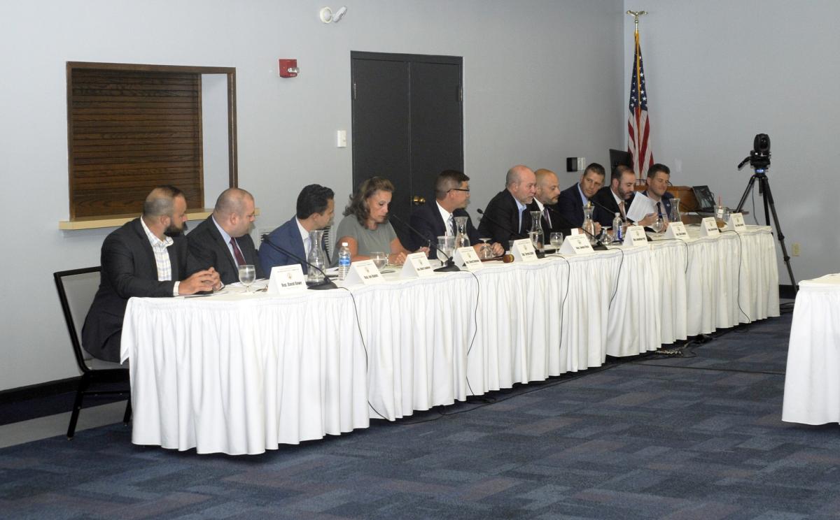 Members of the Pennsylvania House Republican Policy Committee hear testimony and question panelists in the PDC Mountain Laurel Room. 