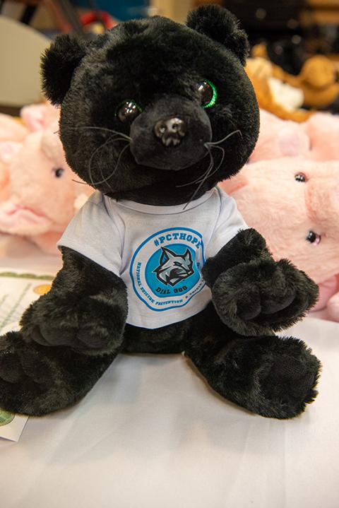 A big draw for students attending the fair – visiting enough stations to qualify for a free plushie (with an optional add-on: a #pcthope T-shirt).