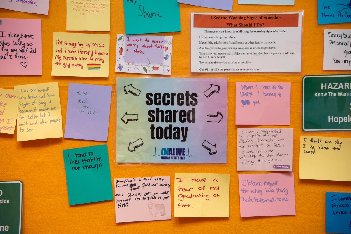 Freed secrets are posted to the wall, potentially liberating their authors from feeling alone in such thoughts.