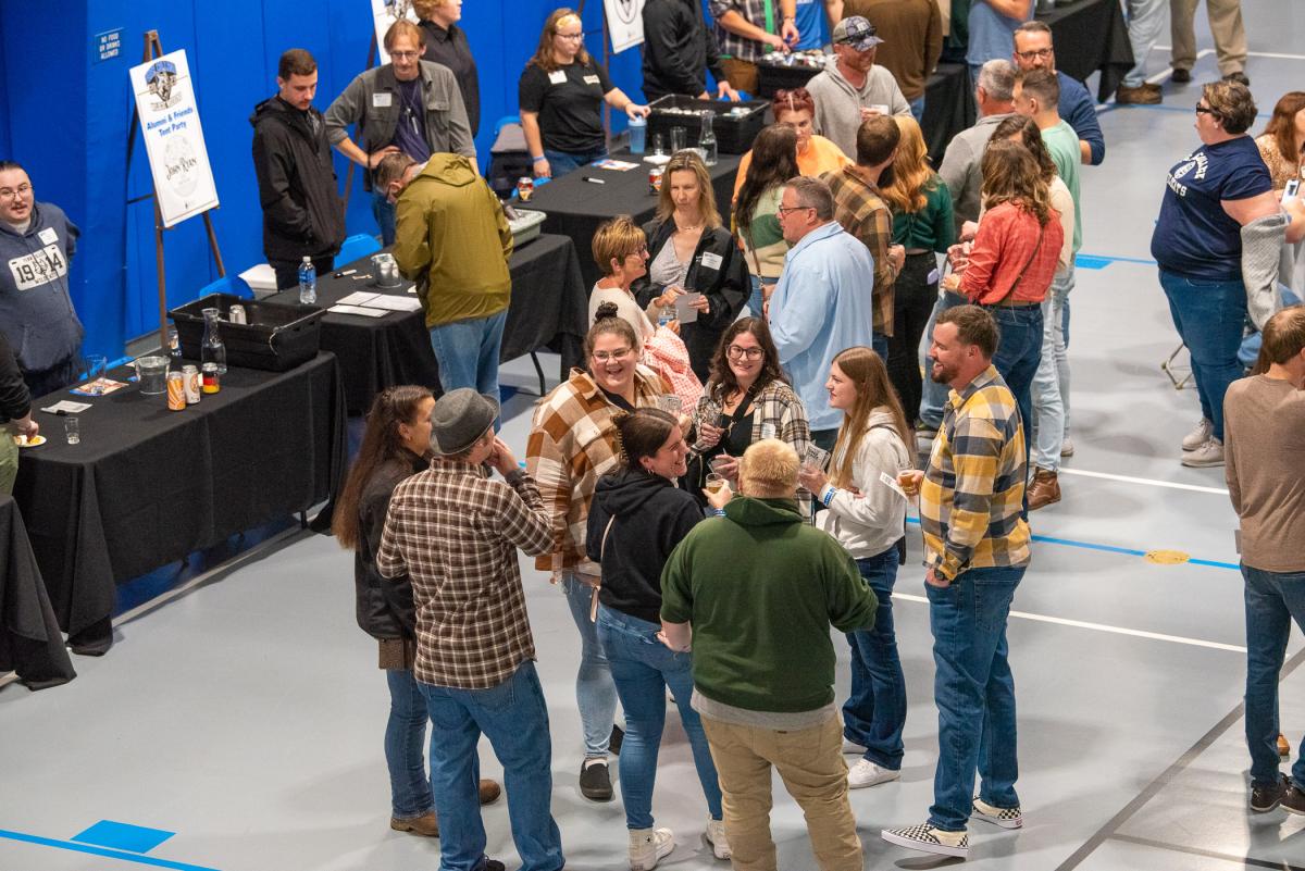 The Field House floor provides ample room for catch-up conversation.