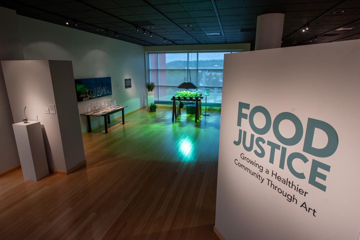 The “Food Justice” exhibition continues through Oct. 8 in the gallery.