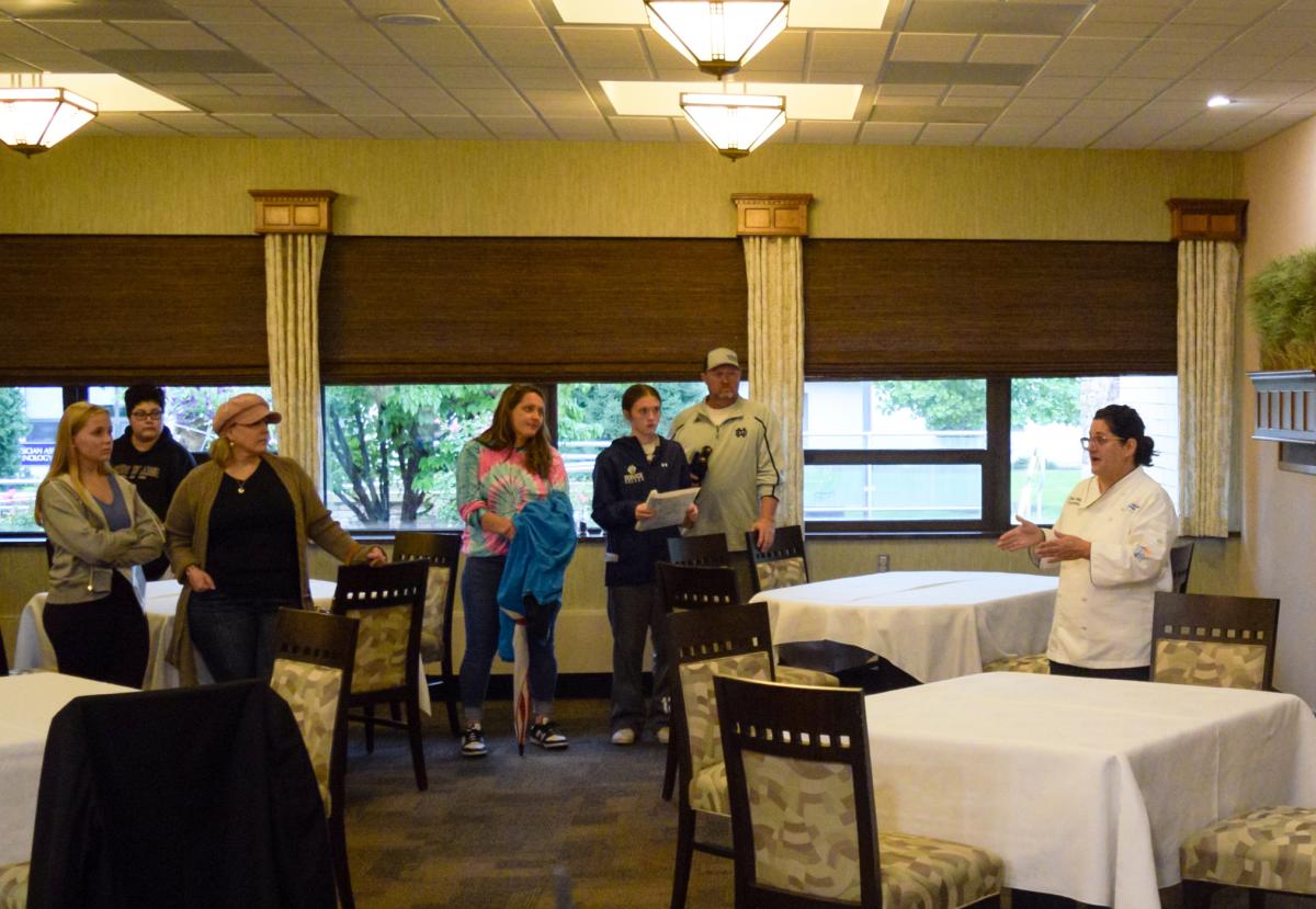 Chef Mary G. Trometter, assistant professor of hospitality management/culinary arts, has much to offer from more than three decades of teaching ... but the everyday elegance of Le Jeune Chef Restaurant doesn't hurt in promoting the program!