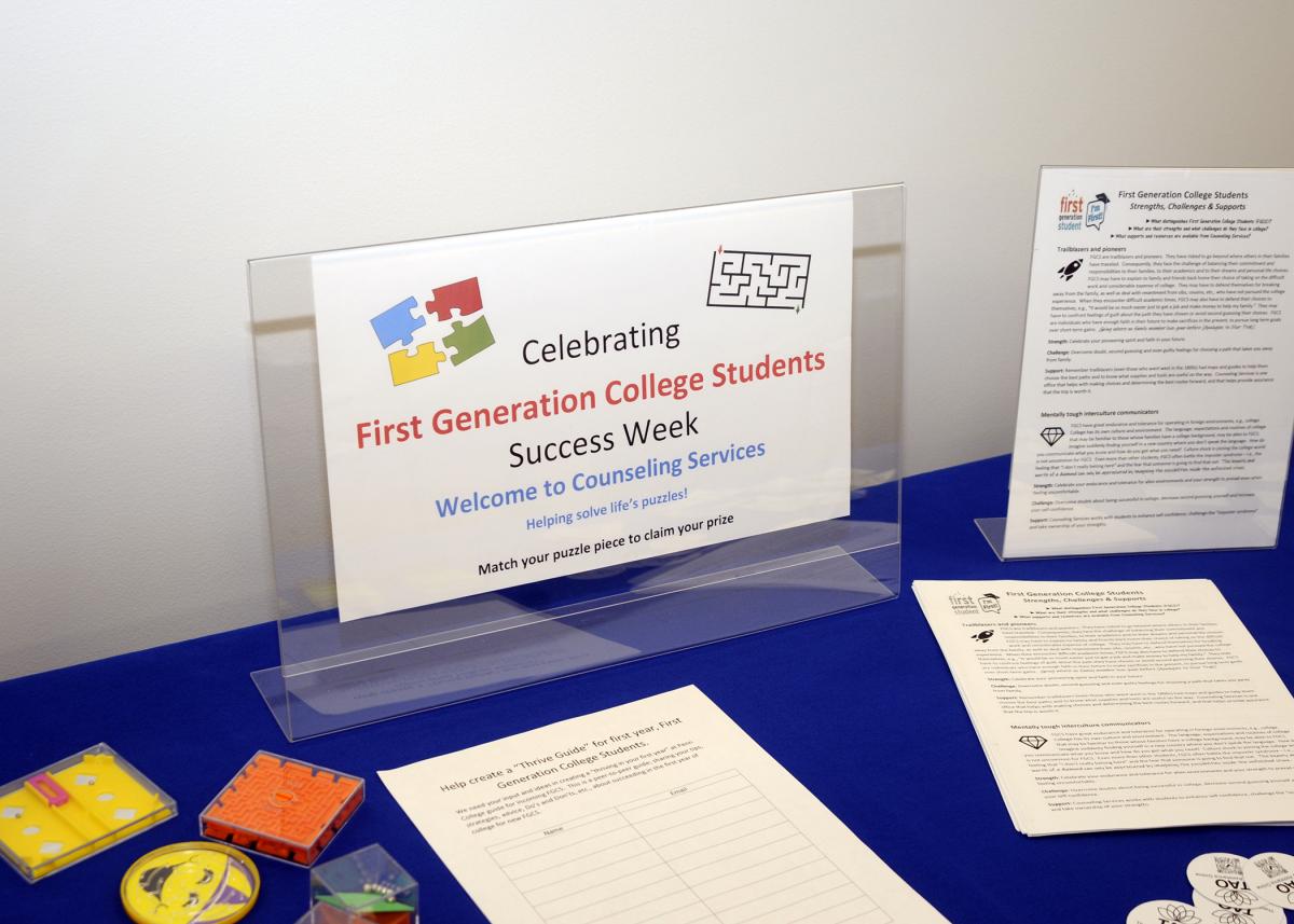 Counseling Services information resurfaces at the week-ending social, indicative of the college's pervasive collaborative focus on encouraging student success.