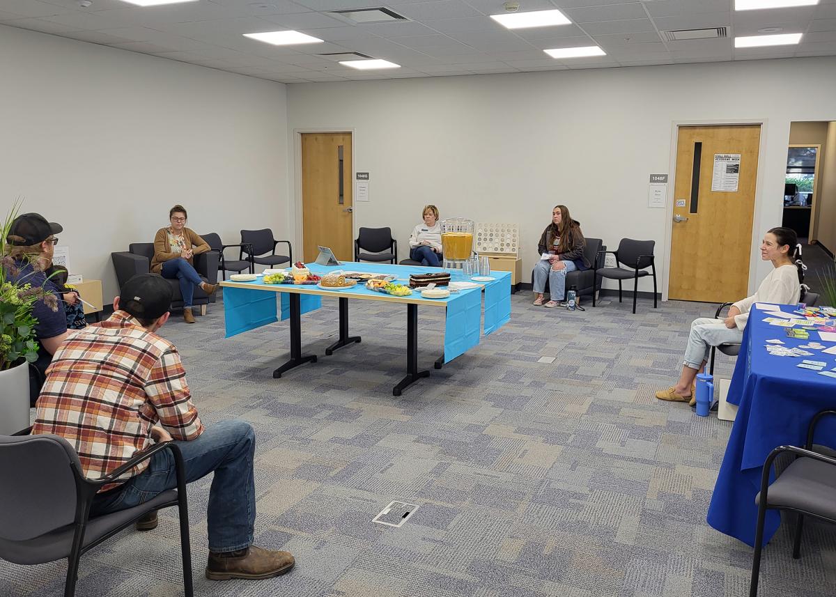 Friday's social provided an informal venue for sharing of ideas, making sure first-generation students are aware of existing programs (and having the opportunity to suggest additional services of value).