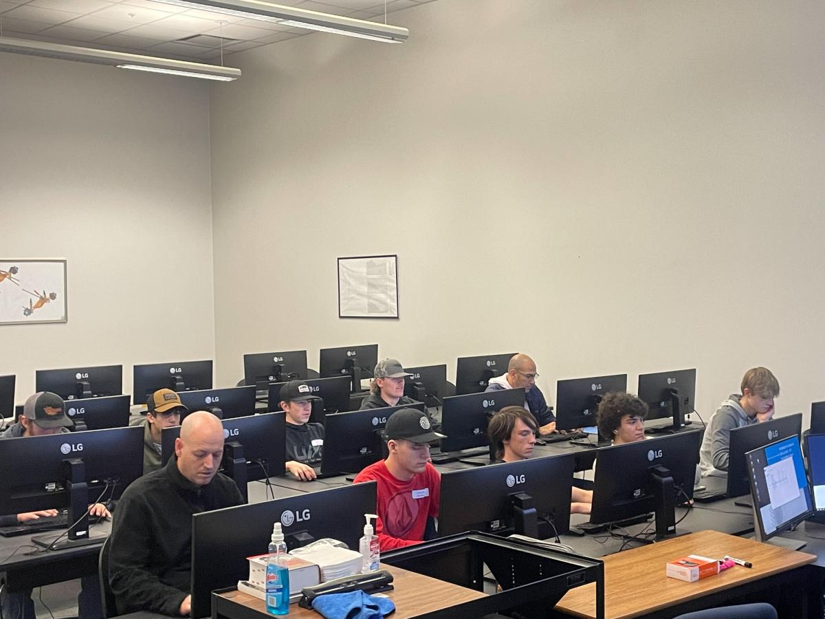 Students making the trip from DuBois Area High School try their design skills in a College Avenue Labs engineering design lab.