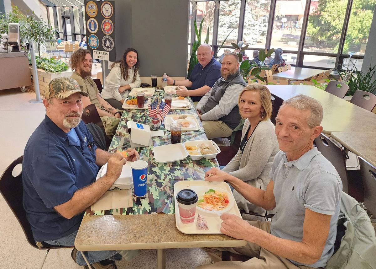 Vouchers were issued for a free veterans lunch in the Keystone Dining Room on Tuesday.