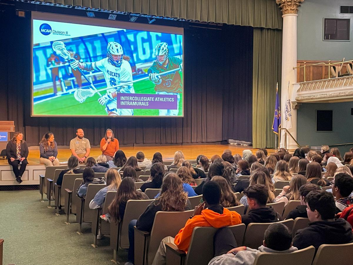 A friendly team of Penn College staffers introduces visitors to the many highlights of the Penn College student experience.