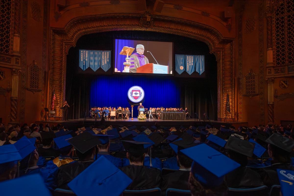 Sen. Gene Yaw, chair of Penn College’s Board of Directors, authorizes the conferral of degrees and certificates.