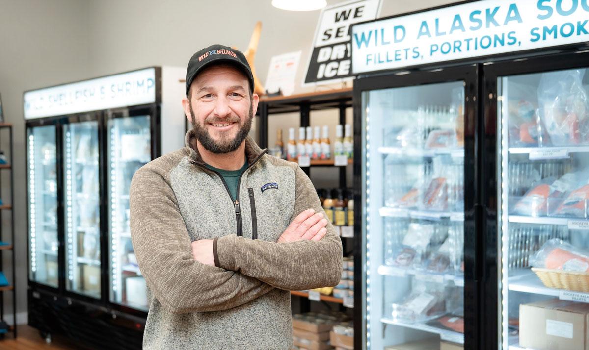 Kurian at his Wild For Salmon Seafood Market & Café in Bloomsburg, where central Pennsylvania customers can purchase the wild sockeye salmon he catches in Alaska’s Bristol Bay. It’s also sold online and in natural food stores, restaurants and farm markets across Pennsylvania – and beyond.