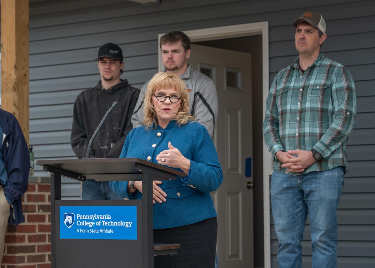 Ellyn L. Lester, assistant dean, provides perspective on the project and the extra efforts of faculty and students to move their classroom learning to the site.