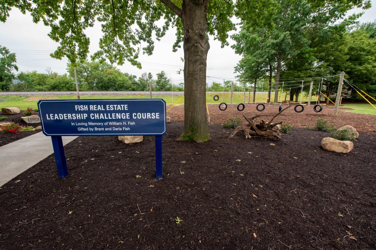 Wide view of the Fish Real Estate Leadership Challenge Course